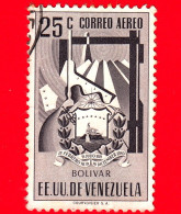VENEZUELA - Usato - 1952 - Stemma Dello Stato Di Bolivar - Arms - 25 - P. Aerea - Venezuela