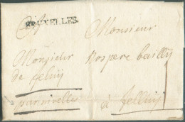 LAC De GRIMBERGEN Le 24 Novembre 1769 Via (griffe Noire) BRUXELLES Et Manuscrit 'par Nivelles' Vers Feluy. Missive Entre - 1714-1794 (Paesi Bassi Austriaci)