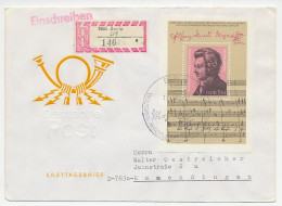 Registered Cover / Postmark Germany / DDR 1981 Wolfgang Amadeus Mozart - Composer - Muziek