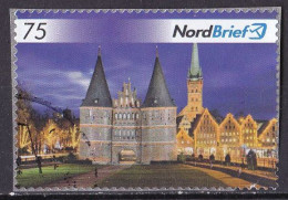 BRD Privatpost Nord Brief (75) Lübeck O/used (A4-31) - Privées & Locales