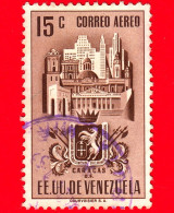 VENEZUELA - Usato - 1951 - Stemma Dello Stato Di Caracas - Arms - 15 - P. Aerea - Venezuela