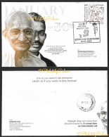 India 2023 Mahatma Gandhi, Martyr's Day, Non Violence, Young-Old Transition, Food, Sun, Addressed Cover (**) Inde Indien - Briefe U. Dokumente