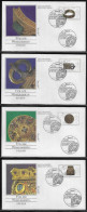 Germany. FDC Mi. 1333-1336.  Welfare: Precious Metal Work. 4 Env.  FDC Cancellation On Cachet Special Envelope - 1981-1990