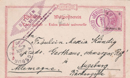 Levant Autrichien Carte Jérusalem Pour L'Allemagne1899 - Oriente Austriaco