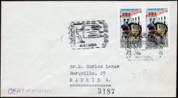 Málaga - Edi O 1508(2) - Mat Gomis 728 "Málaga - Ponga Nº Distrito Postal 29/5/63" A Madrid - Lettres & Documents