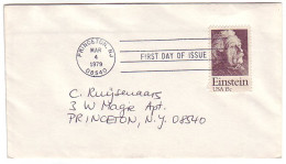 Cover / Postmark USA 1979 Albert Einstein - Other & Unclassified