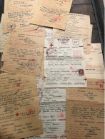 Joli Lot De Lettres De La Croix Rouge Adressées Au Résistant Pierre Broudeur 1942-43-44  FTPF De Cruzilles - 1939-45