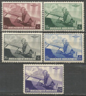 Belgique - Roi Léopold III Aviateur - N°466à470 * - Unused Stamps