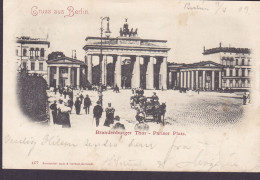 Deutsches Reich PPC Gruss Aus Berlin Brandenburger Thor Pariser Platz. Lautz & Isenbeck BERLIN 1901 FREDERIKSBORG (Arr.) - Brandenburger Deur