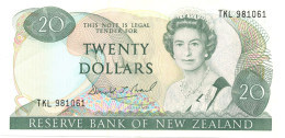 New Zealand 20 Dollars ND 1985-1989 QEII P-173 Brash Sign AUNC - Nuova Zelanda