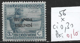 RUANDA-URUNDI 56 * Côte 0.30 € - Ongebruikt