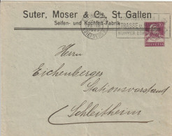Suisse Entier Postal Privé St Gallen 1922 - Marcophilie