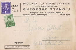 TIMBRE : 1 + 1.50 LEI Cu PERFIN / PERFORATED STAMPS - LOTERIA DE STAT GHEORGHE STANOIU / BRASOV - 1942 - RRR ! (an420) - Abarten Und Kuriositäten