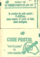 CARNET 1970-C 1 Sabine De Gandon "CODE POSTAL" Fermé Daté 10/11/77 (haut). Parfait état Bas Prix RARE. - Modernes : 1959-...