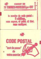 CARNET 1972-C 3 Sabine De Gandon "CODE POSTAL" Conf.6 Ou 8 Fermé. Très Bas Prix, à Saisir. - Moderne : 1959-...