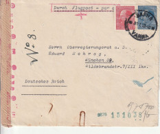 Bulgarie Lettre Censurée Par Avion Pour L'Allemagne 1943 - Cartas & Documentos