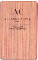 GRECIA  KEY HOTEL   AC Athens Capital Hotel  - WOODEN CARD - Cartes D'hotel