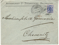 FINLAND 1898 LETTER SENT FROM HELSINKI TO CHEMNITZ - Brieven En Documenten