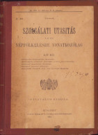 Szolgálati Utasitás A M. Kir. Népfölkelésre Vonatkozólag 1910 Volume I 150SP - Oude Boeken