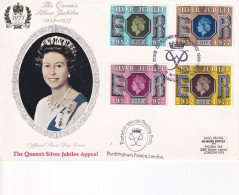 GB 1977 QEII SILVER JUBILEE FDC COVER. - Lettres & Documents