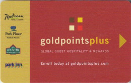 STATI UNITI  KEY HOTEL  Goldpointsplus - Radisson (2004) - Cartes D'hotel