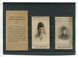 Lot De 2 Images Photos Felix Potin MARIA FEODOROWNA Imperatrice De Russie   Avec Biographie - Albums & Collections