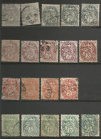 19 X Blanc Entre Y&T 107 Et 111 Teintes, Oblitérations, Cadrage, Variétés - 1900-29 Blanc