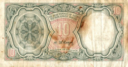 BILLET 10 PIASTRES EGYPTE - Egypt