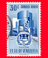 VENEZUELA - Usato - 1953 - Stemma Dello Stato Di Falcon - Arms - 30 - P. Aerea - Venezuela