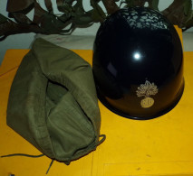 CASQUE MILITAIRE LOURD MODELE F1  DE LA GENDARMERIE NATIONALE DE L'ARMEE FRANCAISE DE LA PERIODE DE 1992 , FABRICATION F - Uitrusting