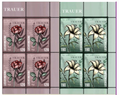 Liechtenstein 2024: In Stiller TRAUER (120 + 190) Eckrand-Blocks ** Postfrisch  MNH (DieMarke Li) - Unused Stamps