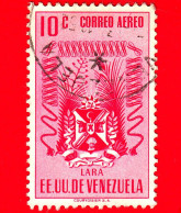 VENEZUELA - Usato - 1952 - Stemma Dello Stato Di Lara - Arms - 10 - P. Aerea - Venezuela