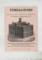 Fumigations Bains De Vapeur Sèche Rue Richer Passage Saulnier 1880 Traitement Rhumatismes Arthrites  Paris - Werbung