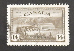 CANADA YT 221 OBLITÉRÉ "BARRAGE SUR LE SAINT MAURICE " ANNÉE 1946 - Gebraucht