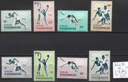 RWANDA 76 à 83** Côte 4.75 € - Ete 1964: Tokyo