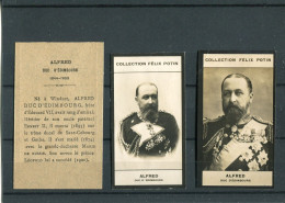 Lot De 2 Images Photos Felix Potin ALFRED DUC D EDIMBOURG   Avec Biographie - Albums & Collections