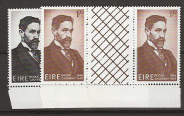 1966 MNH Ireland Mi 186-87 Gutter Pairs Folded - Neufs