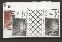 1966 MNH Ireland Mi 190-91 Gutter Pairs Folded - Nuevos