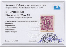 23Az PLF XI AM-Post 12 Pf Mit Plattenfehler Kerbe Im M, Bfst., Befund Wehner BPP - Used