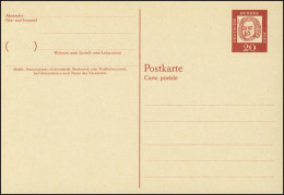 P 61 Bach 20 Pf Antiqua, Ohne Beidruck ** - Postcards - Mint