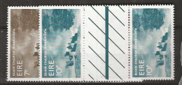 1967 MNH Ireland Mi 196-97 Gutter Pairs Unfolded - Unused Stamps