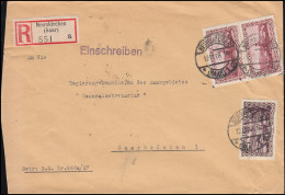 114 Abtei Tholey Mit 115 Saartal Als MiF Auf R-Brief NEUNKIRCHEN (SAAR) 12.10.28 - Storia Postale