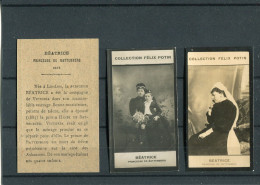 Lot De 2 Images Photos Felix Potin BEATRICE Princesse De BATTENBERG   Avec Biographie - Alben & Sammlungen