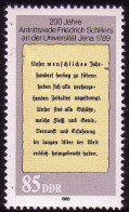 3255 Friedrich Schiller Universität Jena 85 Pf ** - Unused Stamps