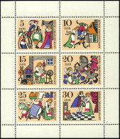 1323-1328 Märchen-Kleinbogen König Drosselbart 1967, Postfrisch - Unused Stamps