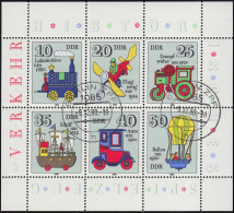 2566-2571 Spielzeug-Kleinbogen 1980, Berlin ZPA 9.12.80 - Used Stamps