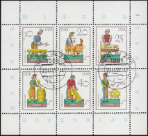 2758-2763 Spielzeug-Kleinbogen Handwerker 1982, Berlin ZPF 23.11.82 - Used Stamps
