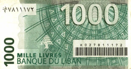 BILLET  1000 LIVRES LIBAN - Libano