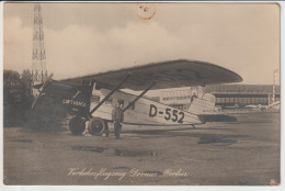 Vintage Rppc Lufthansa Verkehrflugzeug Dornier Merkur D-552 Aircraft. - 1919-1938: Fra Le Due Guerre