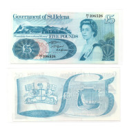 St Helena 5 Pounds ND 1976 QEII P-7 UNC 3 Signatures - Isola Sant'Elena